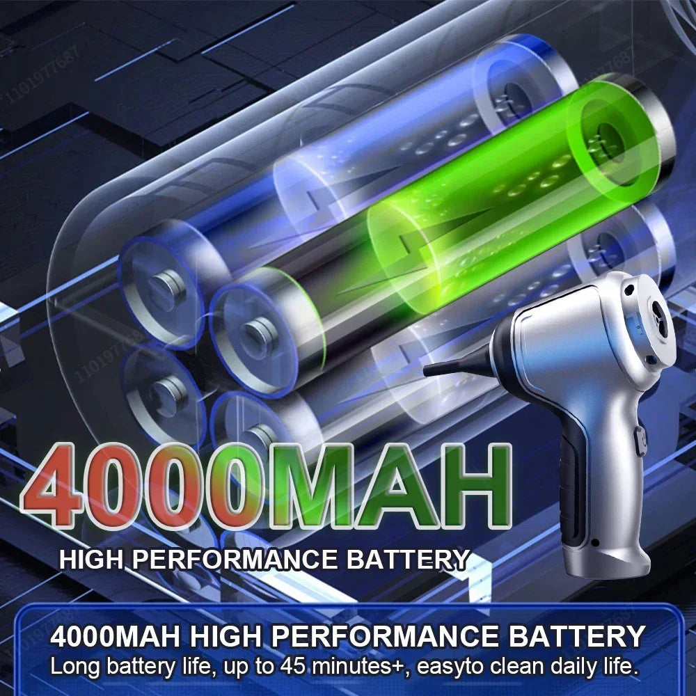 95000Pa Cordless Handheld Vacuum Cleaner for Car, Home, and Desktop Cleaning