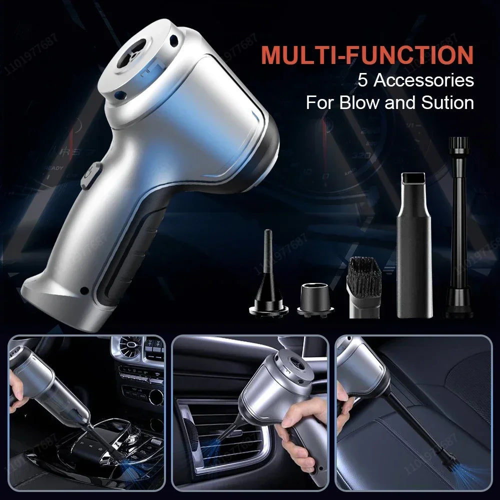 95000Pa Cordless Handheld Vacuum Cleaner for Car, Home, and Desktop Cleaning