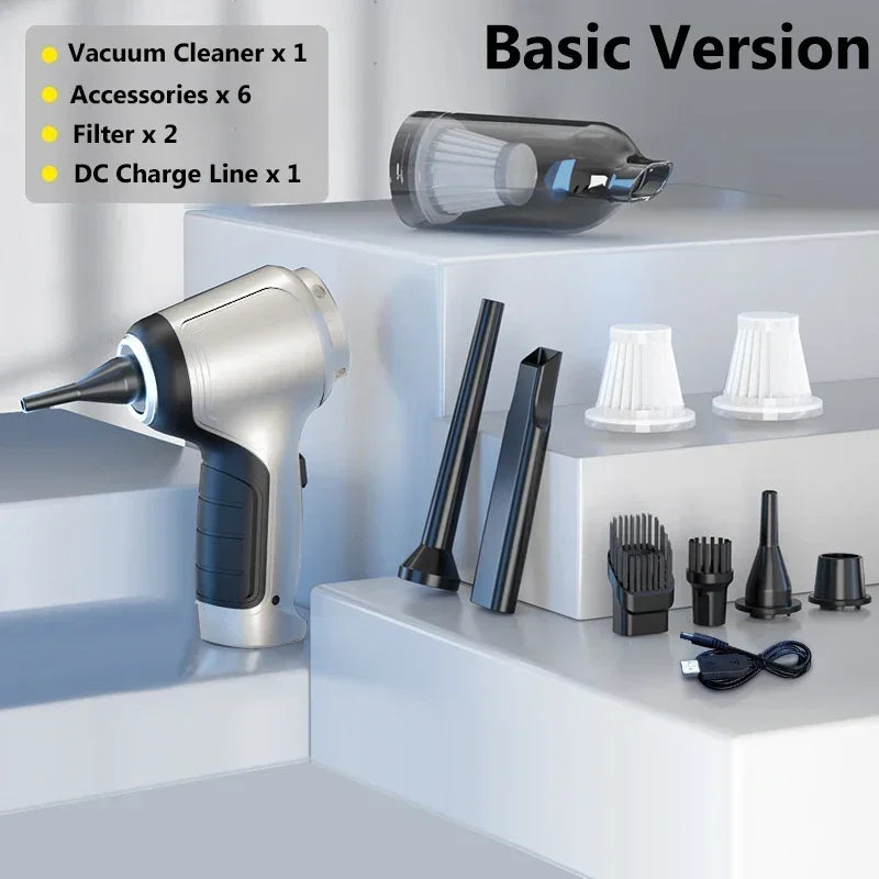 95000Pa Cordless Handheld Vacuum Cleaner for Car, Home, and Desktop Cleaning