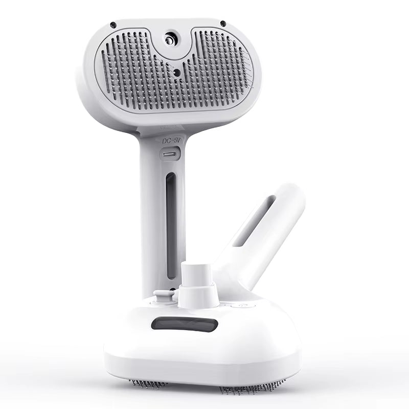 ROJECO Professional Electric Pet Hair Straightener Comb & Massage Brush - Steam Hair Care for Cats