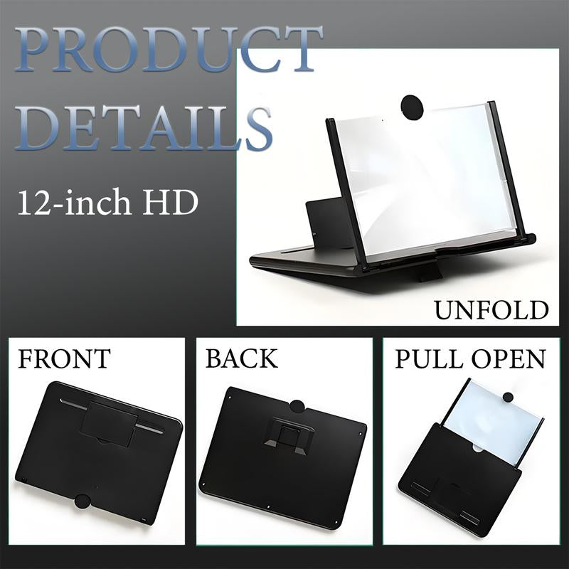 12"Mobile Phone Magnifier - Ultra-Hd Screen Magnifier for Easy TV Viewing Orientation for Landscapes Use Eye Protection Full-Screen Mobile Phone Magnification