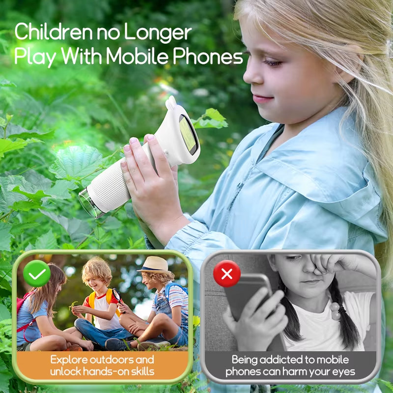 1000X Kids USB Microscope with LED & Camera – Fun Science Toy for Learning, Photos & Videos